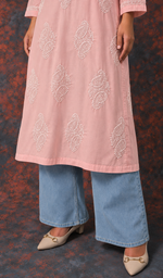 Women's Lucknowi Handcrafted Mul Cotton Chikankari Kurti - HONC0161329