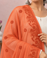 Women's Lucknowi Handcrafted Cotton Chikankari Dupatta - HONC0210041