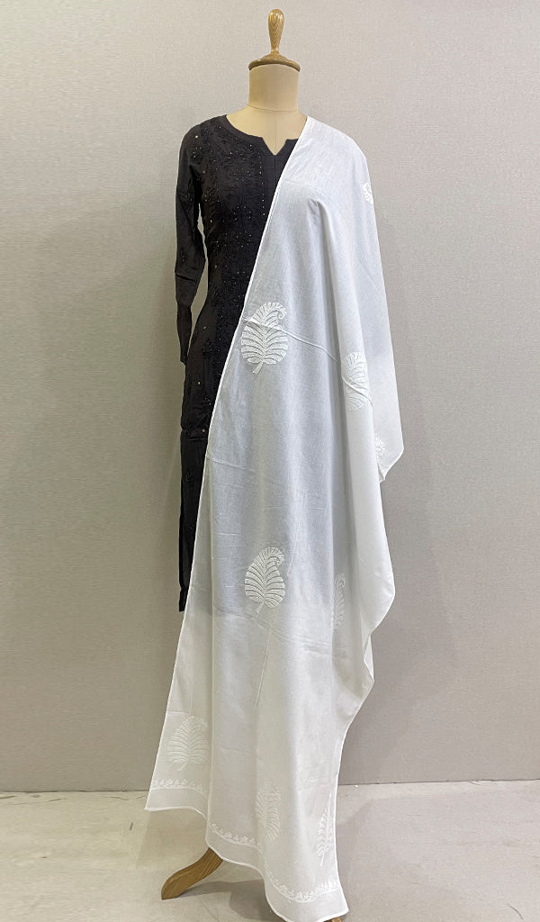 Women's Lucknowi Handcrafted Cotton Chikankari Stoles - HONC0198440