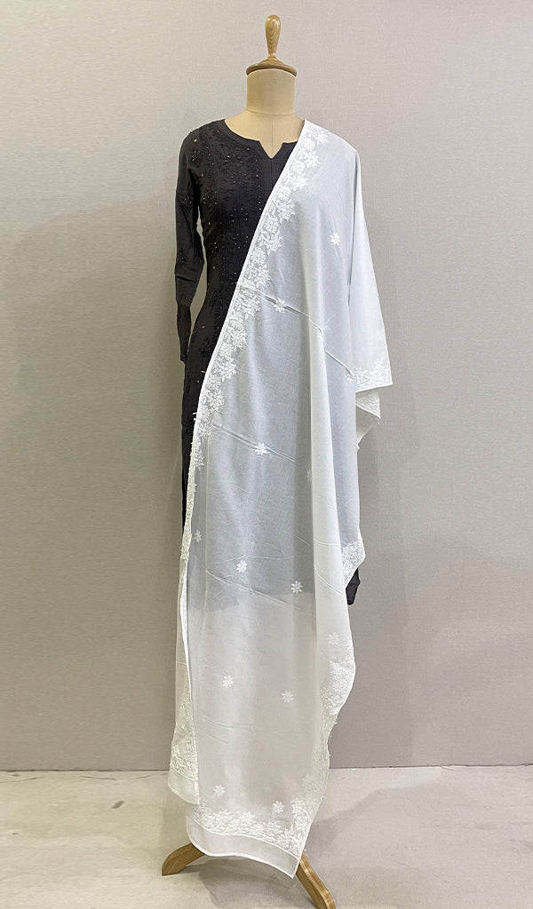 Women's Lucknowi Handcrafted Cotton Chikankari Stoles - HONC0198397