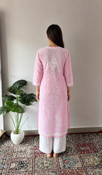 Women's Lucknowi Handcrafted Cotton Chikankari Kurti- HONC0392398