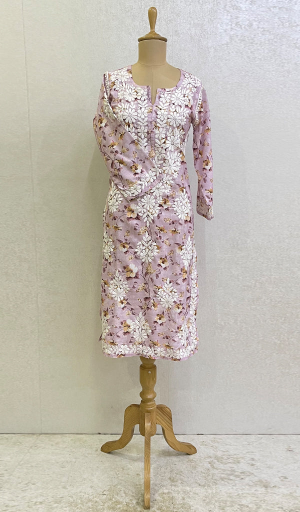 Women's Lucknowi Handcrafted Cotton Chikankari Dress - HONC0113573
