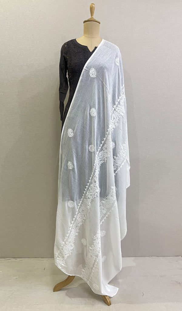 Women's Lucknowi Handcrafted Cotton Chikankari Dupatta - HONC0198571