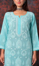 Women's Lucknowi Handcrafted Cotton Chikankari Kurti- HONC0392405