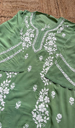 Load image into Gallery viewer, Women&#39;s Lucknowi Handcrafted Modal Cotton Chikankari Kurti - HONC0301038
