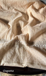 将图像加载到图库查看器中， Women&#39;s Lakhnavi Handcrafted Chanderi Silk Semi - Stitched Kurta And Dupatta Set - HONC0298154
