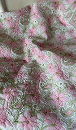 Load image into Gallery viewer, Women&#39;s Lakhnavi Handcrafted Cotton Chikankari Suit Material - HONC0284972
