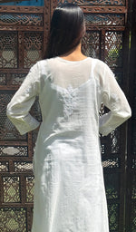 Load image into Gallery viewer, Women&#39;s Lucknowi Handcrafted Cotton Chikankari Kurti - HONC0280063
