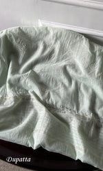 将图像加载到图库查看器中， Women&#39;s Lakhnavi Handcrafted Mul Chanderi Semi - Stitched Anarkali And Dupatta Set - HONC0304460
