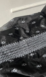 Load image into Gallery viewer, Charvi Women's Lakhnavi Handcrafted Organza Chikankari Unstitched Kurti Fabric - HONC0336177