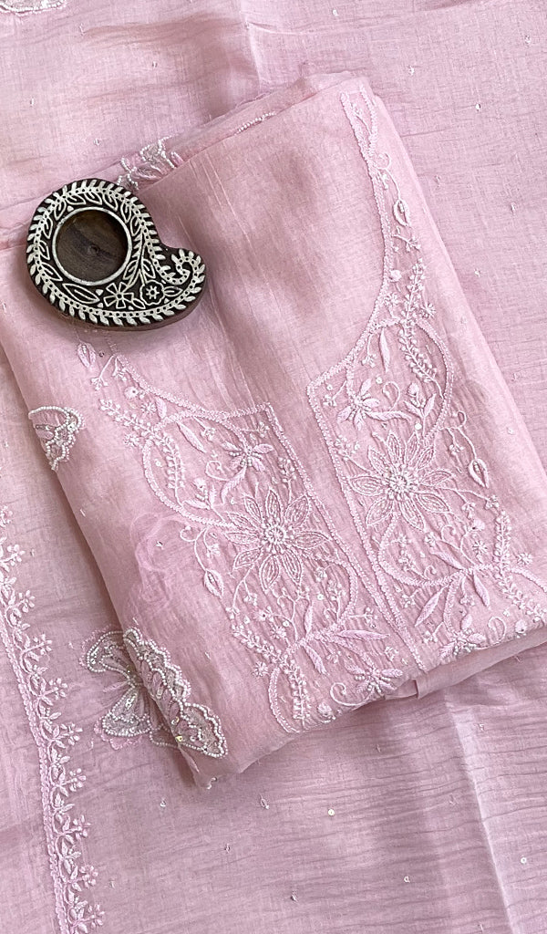 Titlee Women's Lakhnavi Handcrafted Mul Chanderi Kurta And Dupatta Set- HONC0212273
