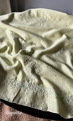 Load image into Gallery viewer, Baseema Women&#39;s Lucknowi Handcrafted Chanderi Silk Chikankari Full Suit Material - HONC0290032
