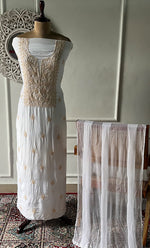 Load image into Gallery viewer, Ashima Women's Lucknowi Handcrafted Muslin Chikankari Unstitched Suit Material - HONC0243934