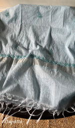 Load image into Gallery viewer, Women&#39;s Lakhnavi Handcrafted Mul Chanderi Chikankari Full Suit Material - HONC0287083
