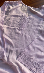 Load image into Gallery viewer, Women&#39;s Lucknowi Handcrafted Modal Cotton Chikankari Kurti - HONC0264904
