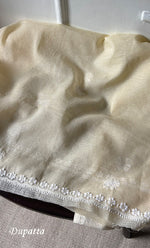 Load image into Gallery viewer, Women's Lakhnavi Handcrafted Kota Cotton Unstitched Kurta And Dupatta Set- HONC0318740