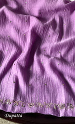 Load image into Gallery viewer, Women&#39;s Lakhnavi Handcrafted Mul Chanderi Unstitched Chikankari Full Suit Material - HONC0323631
