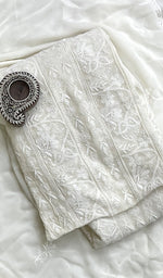 将图像加载到图库查看器中， Women&#39;s Lucknowi Handcrafted Pure Silk Georgette Chikankari Anarkali Dupatta Set- HONC0172826
