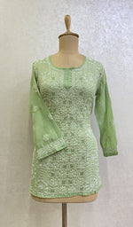 Load image into Gallery viewer, Samira Women&#39;s Lucknowi Handcrafted Cotton Chikankari Top - HONC0165257
