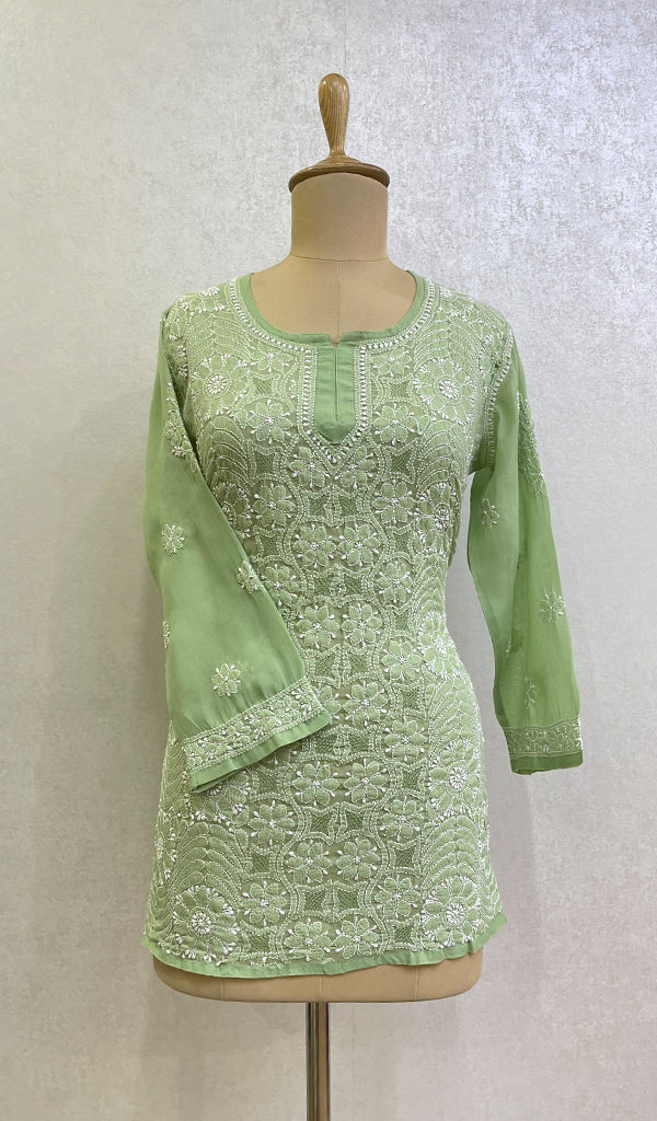 Samira Women's Lucknowi Handcrafted Cotton Chikankari Top - HONC0165257