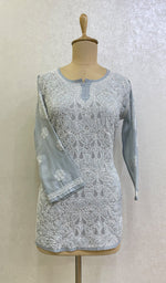 Load image into Gallery viewer, Anamta Women&#39;s Lucknowi Handcrafted Cotton Chikankari Top - HONC0165227
