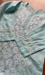 将图像加载到图库查看器中， Women&#39;s Lucknowi Handcrafted Cotton Chikankari Kurti - HONC0298735
