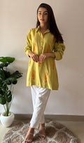 Trisha Women's Lakhnavi Handcrafted Cotton Oversized Chikankari Top - HONC0325808