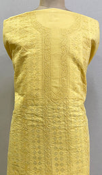 Load image into Gallery viewer, Lucknowi Handcrafted White Cotton Chikankari Unstitched Men&#39;s Kurta Fabric - HONC0228273
