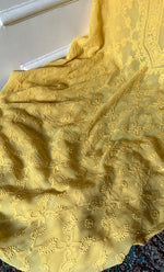 将图像加载到图库查看器中， Lucknowi Handcrafted Viscose Georgette Chikankari Unstitched Men's Kurta Fabric - HONC0282441`