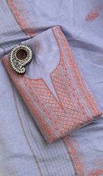 Load image into Gallery viewer, Women&#39;s Lakhnavi Handcrafted Mul Chanderi Kurta And Dupatta Set - HONC0156083
