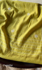 Load image into Gallery viewer, Women&#39;s Lakhnavi Handcrafted Maheshwari Mul Chanderi Semi - Stitched Kurta And Dupatta Set - HONC0301239
