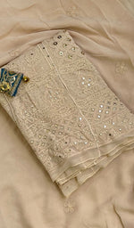 Load image into Gallery viewer, Women&#39;s Lucknowi Handcrafted Viscose Georgette Chikankari Anarkali Full Set- HONC0127389
