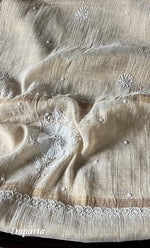 将图像加载到图库查看器中， Women&#39;s Lakhnavi Handcrafted Tissue Chanderi Unstitched Anarkali And Dupatta Set - HONC0279552
