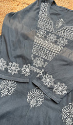 将图像加载到图库查看器中， Women&#39;s Lucknowi Handcrafted Cotton Chikankari Kurti - HONC0300976
