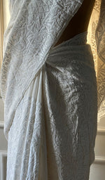 Load image into Gallery viewer, Women&#39;s Lakhnavi Handcrafted Pure Silk Georgette Chikankari - HONC0237602
