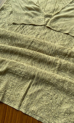 Load image into Gallery viewer, Yusra Women&#39;s Lakhnavi Handcrafted Viscose Georgette Chikankari Kurti - HONC0282703
