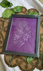 将图像加载到图库查看器中， Chikankari Momento Frame – Handcrafted Embroidery (9x 7 Inch, Rust ) - HONC0269444
