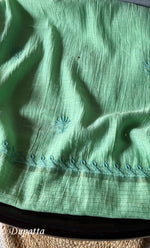 将图像加载到图库查看器中， Women's Lakhnavi Handcrafted Mul Chanderi Unstitched Kurta And Dupatta Set- HONC0280874