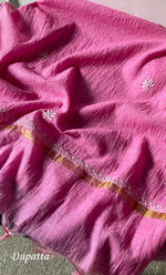 Load image into Gallery viewer, Women&#39;s Lakhnavi Handcrafted Chanderi Silk Semi - Stitched Anarkali And Dupatta Set - HONC0273158
