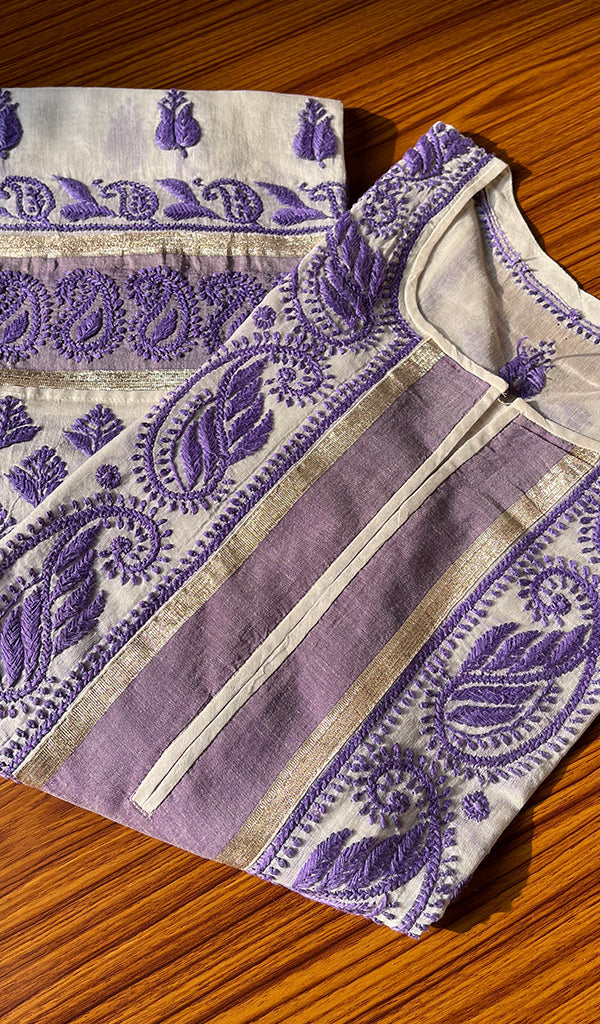 Women's Lucknowi Handcrafted Cotton Chikankari Kurti - HONC0234544
