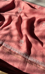 Load image into Gallery viewer, Women&#39;s Lakhnavi Handcrafted Munga Silk Chikankari Kurta And Dupatta Set- HONC0278877
