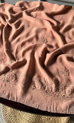 将图像加载到图库查看器中， Women&#39;s Lakhnavi Handcrafted Viscose Georgette Chikankari Full Suit Material - HONC0271097
