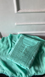 Load image into Gallery viewer, Women's Lakhnavi Handcrafted Cotton Unstitched Chikankari Suit Material - HONC0365121