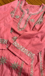 将图像加载到图库查看器中， Women&#39;s Lucknowi Handcrafted  Cotton Chikankari Kurti - HONC0301081
