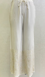 Women's Lucknowi Handcrafted Rayon Chikankari Palazzo - HONC0155713