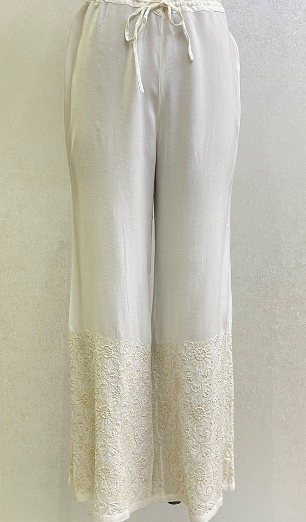Shape White Lace Sheer Flare Pants | PrettyLittleThing USA
