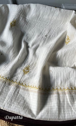Load image into Gallery viewer, Women&#39;s Lakhnavi Handcrafted Maheshwari Mul Chanderi Kurta And Dupatta Set- HONC0278897
