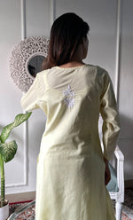 将图像加载到图库查看器中， Women's Lucknowi Handcrafted Cotton Chikankari Kurti - HONC0330799