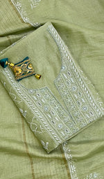 Load image into Gallery viewer, Women&#39;s Lakhnavi Handcrafted Mul Chanderi Kurta And Dupatta Set- HONC0128669
