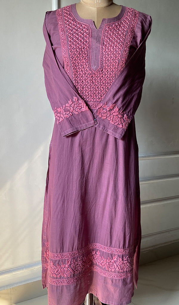 Women's Lucknowi Handcrafted Cotton Chikankari Kurti - HONC0301003
